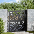 vidaXL Gartentor Schwarz 100x100 cm Stahl Lichtdesign