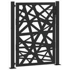 vidaXL Gartentor Schwarz 100x125 cm Stahl Leichtes Design