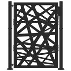 vidaXL Gartentor Schwarz 100x125 cm Stahl Leichtes Design