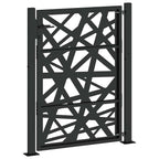 vidaXL Gartentor Schwarz 100x125 cm Stahl Leichtes Design
