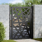 vidaXL Gartentor Schwarz 100x125 cm Stahl Leichtes Design