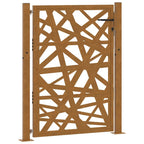 vidaXL Gartentor 100x125 cm Cortenstahl Helles Design
