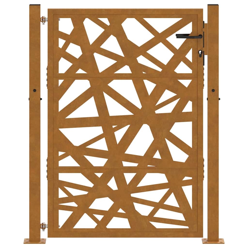 vidaXL Gartentor 100x125 cm Cortenstahl Helles Design