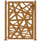 vidaXL Gartentor 100x125 cm Cortenstahl Helles Design