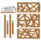 vidaXL Gartentor 100x125 cm Cortenstahl Helles Design