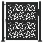 vidaXL Gartentor Schwarz 100x100 cm Stahlblatt-Design