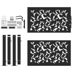 vidaXL Gartentor Schwarz 100x100 cm Stahlblatt-Design