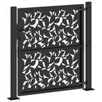 vidaXL Gartentor Schwarz 100x100 cm Stahlblatt-Design