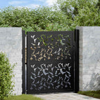 vidaXL Gartentor Schwarz 100x100 cm Stahlblatt-Design