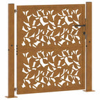 vidaXL Gartentor 100x100 cm Wetterfester Stahl Blattdesign