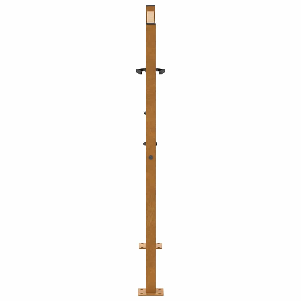 vidaXL Gartentor 100x100 cm Wetterfester Stahl Blattdesign