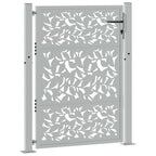 vidaXL Gartentor 100x125 cm Verwitterungsstahl Blattdesign