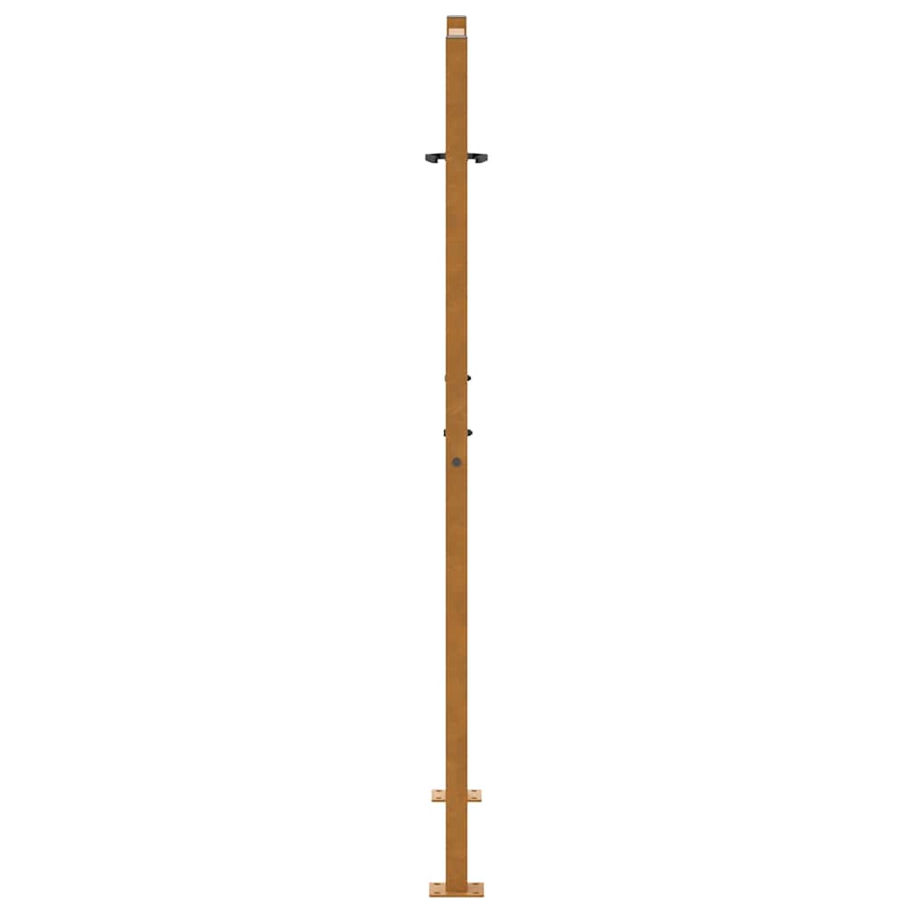 vidaXL Gartentor 100x125 cm Verwitterungsstahl Blattdesign