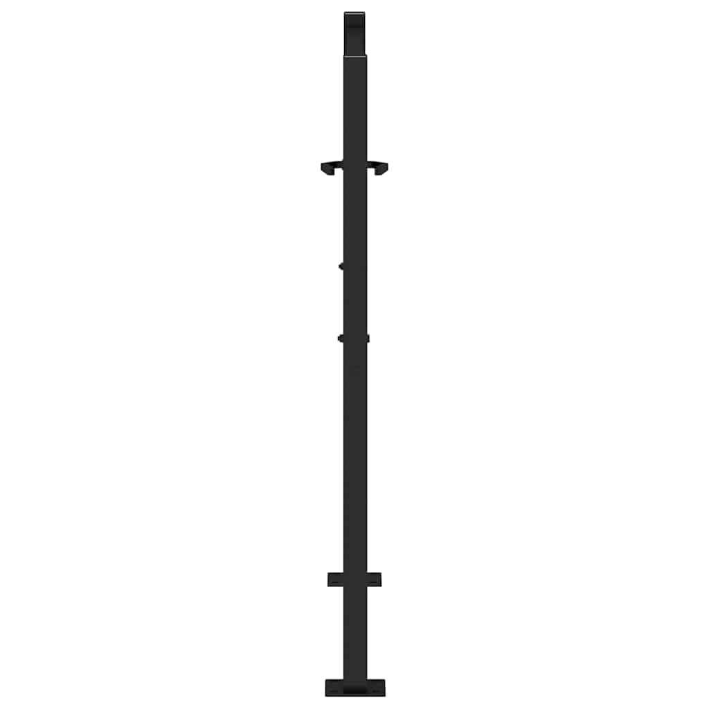 vidaXL Gartentor Schwarz 100x100 cm Stahl Wellen-Design
