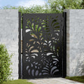 vidaXL Gartentor Schwarz 100x125 cm Stahl Wellendesign