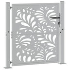 vidaXL Gartentor 100x100 cm Verwitterungsstahl Wellendesign