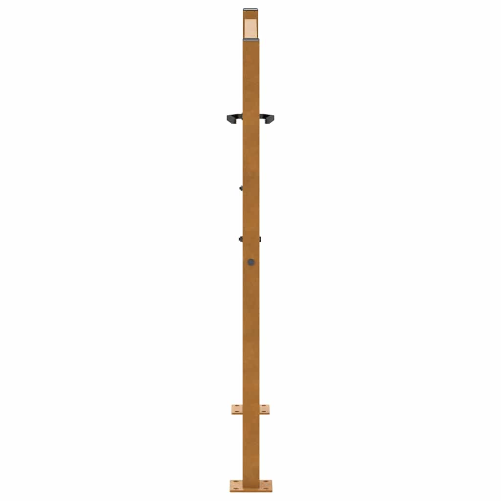 vidaXL Gartentor 100x100 cm Verwitterungsstahl Wellendesign