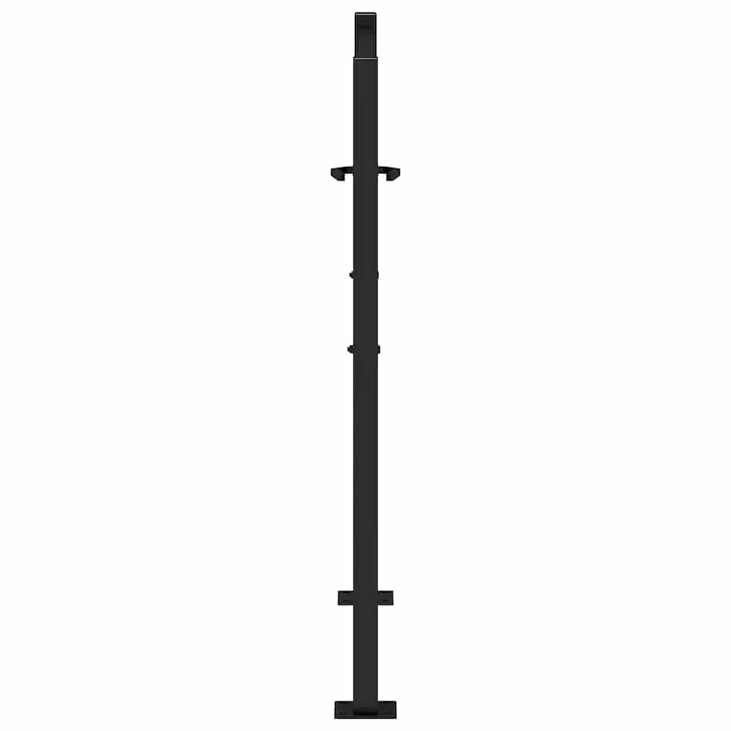 vidaXL Gartentor Schwarz 100x100 cm Stahl Flammendesign