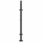 vidaXL Gartentor Schwarz 100x100 cm Stahl Kreuz-Design