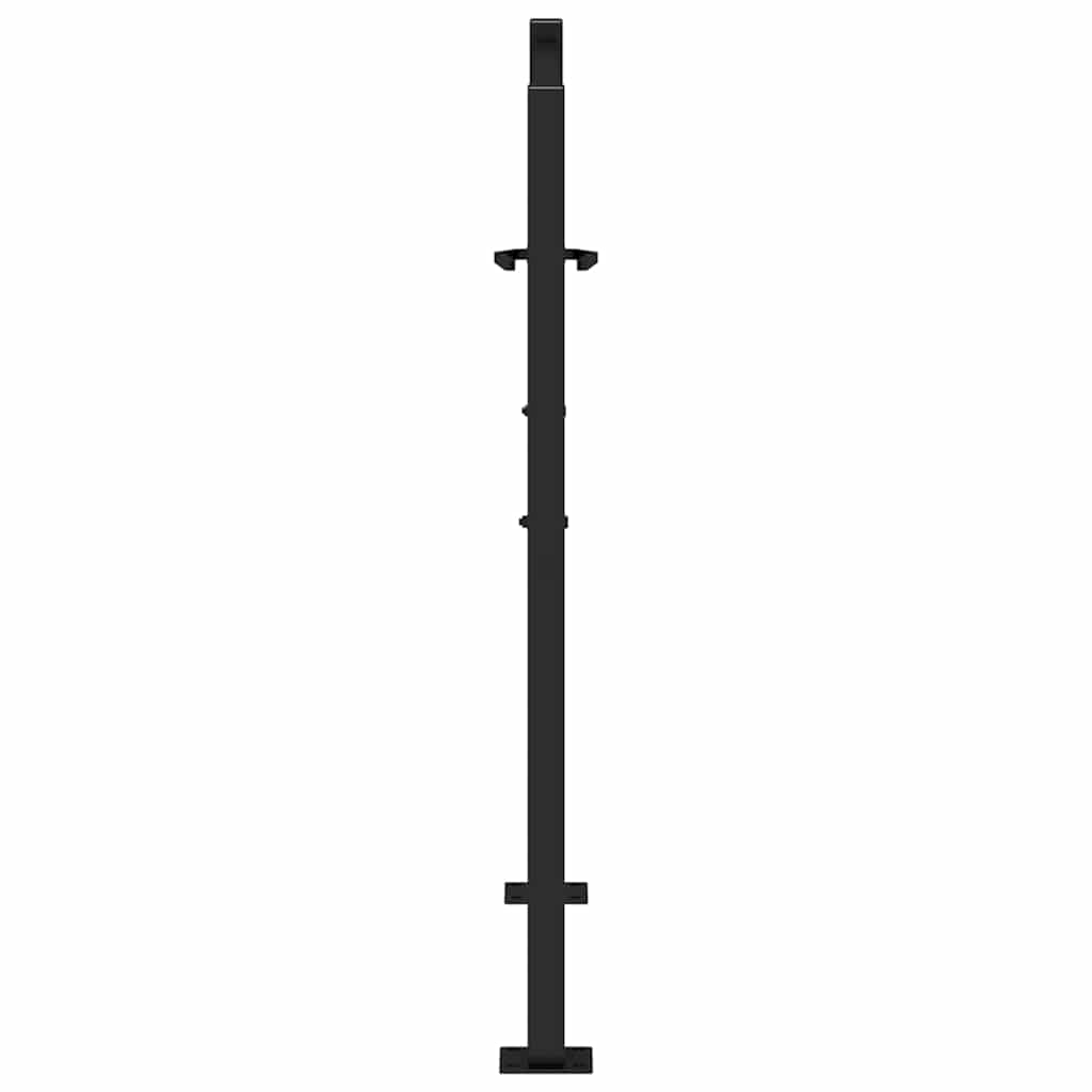 vidaXL Gartentor Schwarz 100x100 cm Stahl Kreuz-Design
