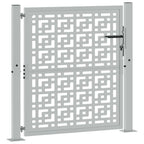 vidaXL Gartentor 100x100 cm Verwitterungsstahl Kreuzdesign