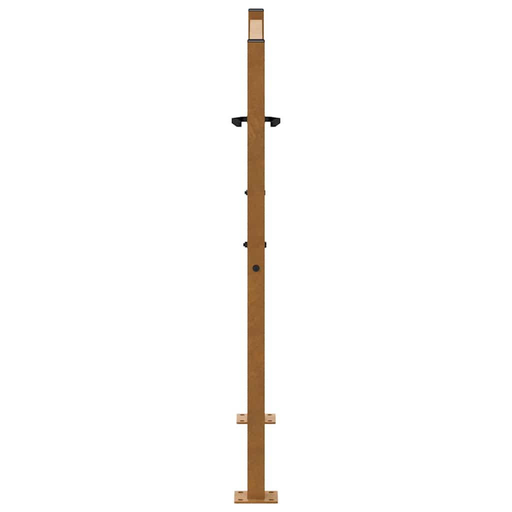 vidaXL Gartentor 100x100 cm Verwitterungsstahl Kreuzdesign