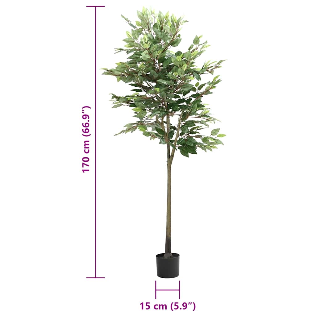 vidaXL Ficusbaum Künstlich 756 Blätter 170 cm Grün