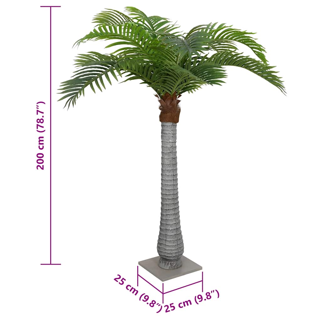 vidaXL Palme Künstlich 15 Blätter 200 cm Grün