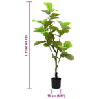 vidaXL Ficusbaum Künstlich 30 Blätter 125 cm Grün