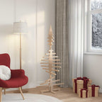 vidaXL Holz-Weihnachtsbaum zur Dekoration 150 cm Massivholz Kiefer