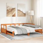 vidaXL Tagesbett Ausziehbar mit Matratzen 80x200 cm Massivholz Kiefer