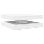 vidaXL Couchtisch 360-Grad Drehbar Weiß 90x90x34,5 cm
