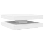 vidaXL Couchtisch 360-Grad Drehbar Weiß 90x90x34,5 cm
