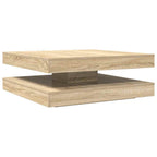 vidaXL Couchtisch 360-Grad Drehbar Sonoma-Eiche 90x90x34,5 cm