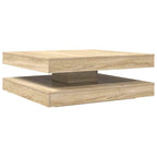vidaXL Couchtisch 360-Grad Drehbar Sonoma-Eiche 90x90x34,5 cm