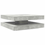 vidaXL Couchtisch 360-Grad Drehbar Betongrau 90x90x34,5 cm