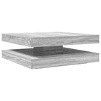 vidaXL Couchtisch 360-Grad Drehbar Grau Sonoma 90x90x34,5 cm