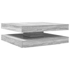 vidaXL Couchtisch 360-Grad Drehbar Grau Sonoma 90x90x34,5 cm