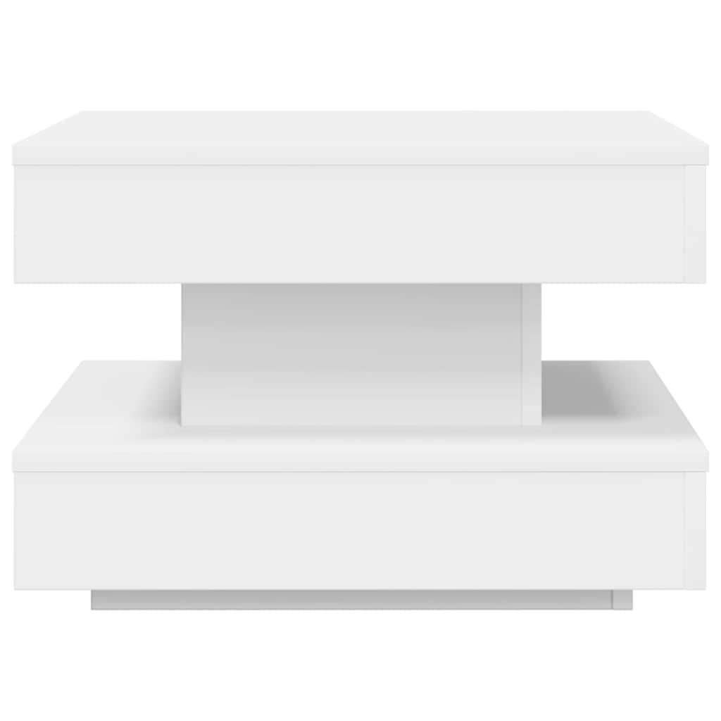 vidaXL Couchtisch 360-Grad Drehbar Weiß 50x50x34,5 cm