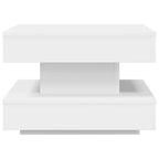 vidaXL Couchtisch 360-Grad Drehbar Weiß 50x50x34,5 cm