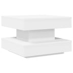 vidaXL Couchtisch 360-Grad Drehbar Weiß 50x50x34,5 cm