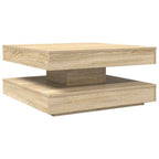 vidaXL Couchtisch 360-Grad Drehbar Sonoma-Eiche 70x70x34,5 cm