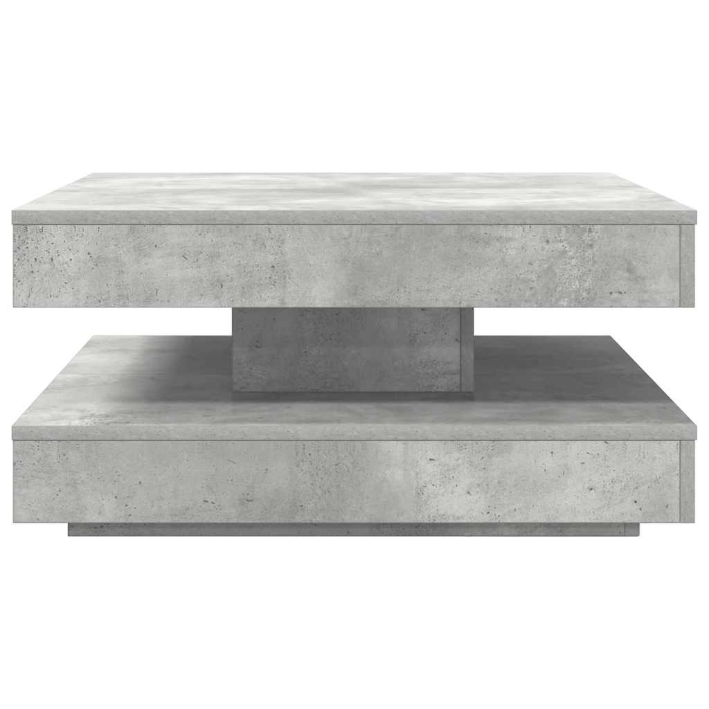 vidaXL Couchtisch 360-Grad Drehbar Betongrau 70x70x34,5 cm