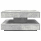 vidaXL Couchtisch 360-Grad Drehbar Betongrau 70x70x34,5 cm
