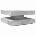 vidaXL Couchtisch 360-Grad Drehbar Betongrau 70x70x34,5 cm
