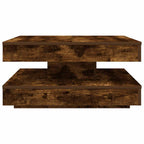 vidaXL Couchtisch 360-Grad Drehbar Räuchereiche 70x70x34,5 cm