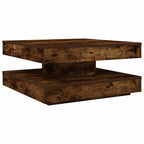 vidaXL Couchtisch 360-Grad Drehbar Räuchereiche 70x70x34,5 cm