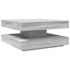 vidaXL Couchtisch 360-Grad Drehbar Grau Sonoma 70x70x34,5 cm