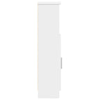 vidaXL Badezimmerschrank mit Rollenhalter Weiß 20,5x22x90 cm