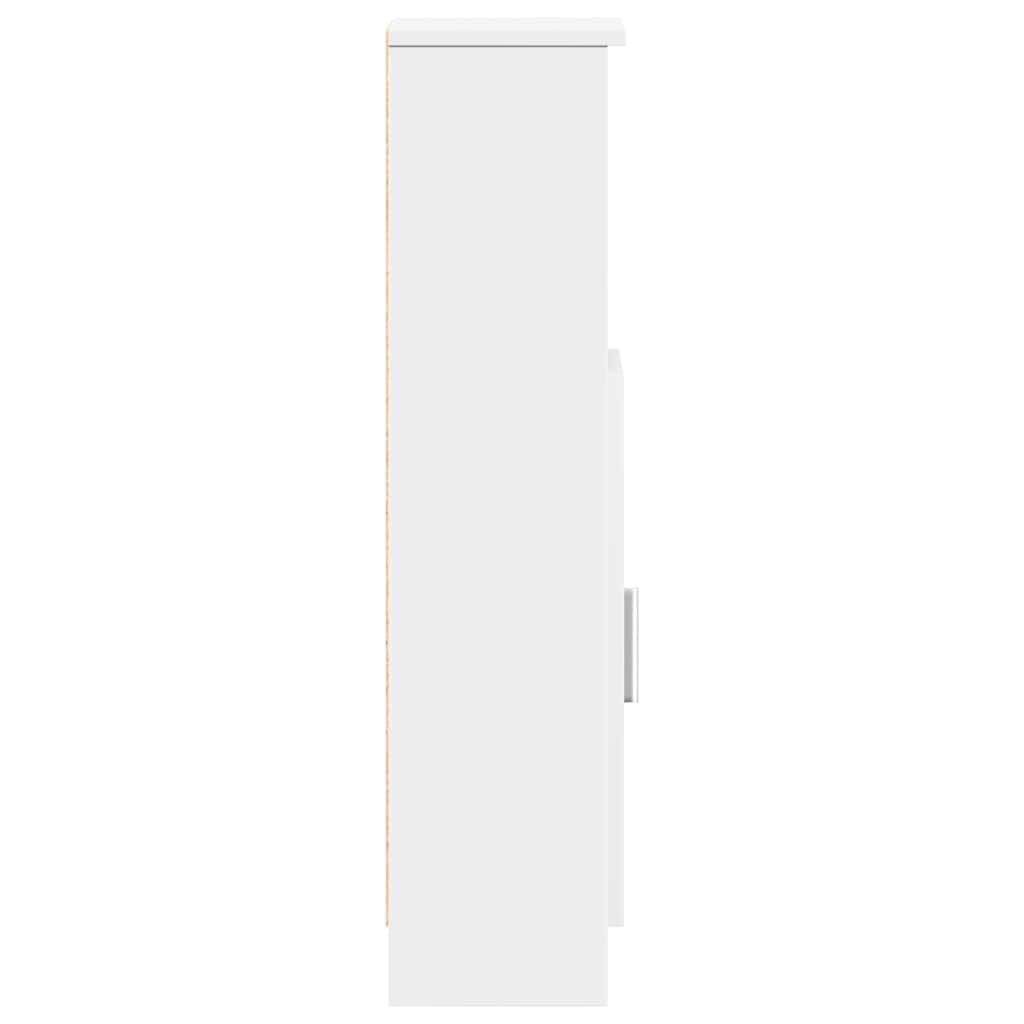 vidaXL Badezimmerschrank mit Rollenhalter Weiß 20,5x22x90 cm